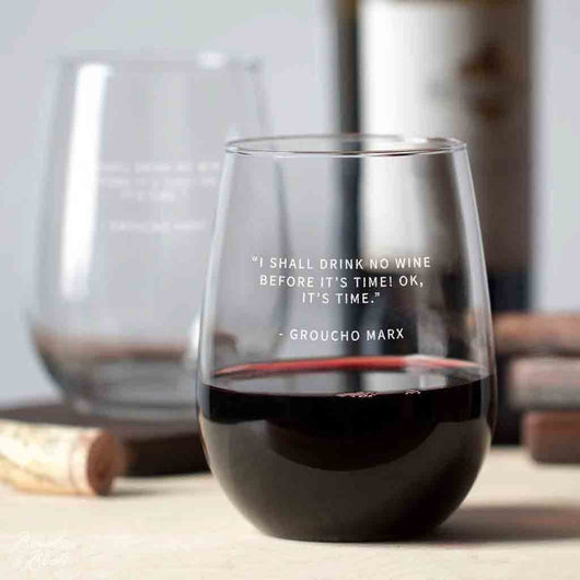 Personalized I Drink Because Wine Glasses for Coworkers