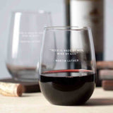 Famous Wine Sayings Personalized Etched Wine Glasses - Unique Gifts Demo